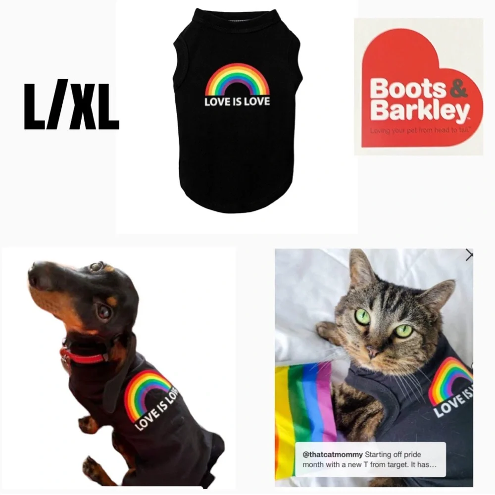 Pride Dog & Cat tank by Boots & Barkley size L/XL